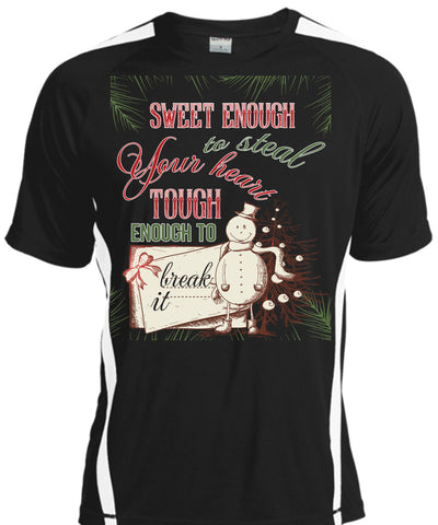 A black t-shirt with the shopify logo