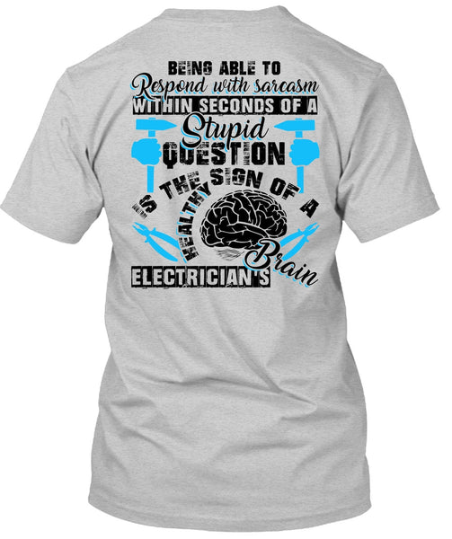 Electrician's Brain T Shirt, I Love Electrician T Shirt