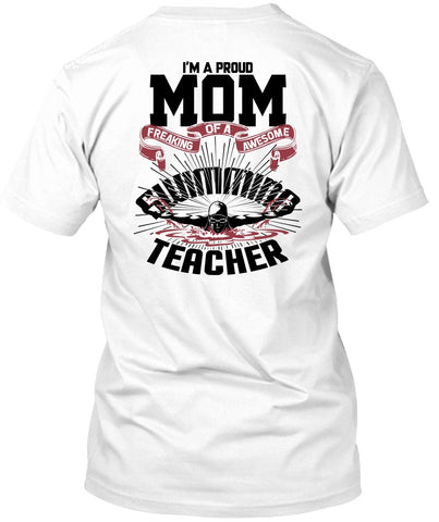 A black t-shirt with the shopify logo