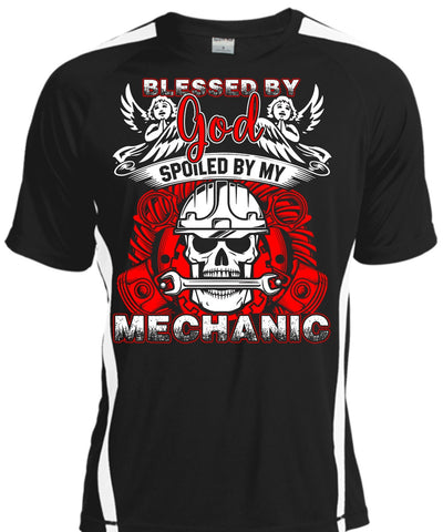 A black t-shirt with the shopify logo