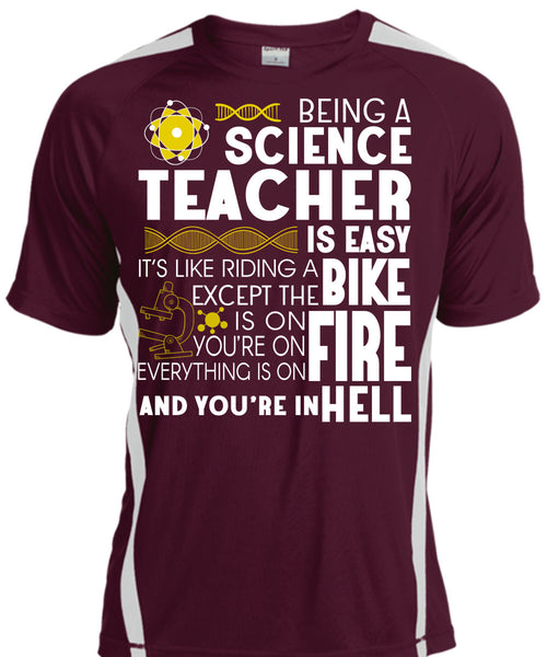 Being A Science Teacher Is Easy T Shirt, It's Like Riding A Bike T Shirt, Cool Shirt
