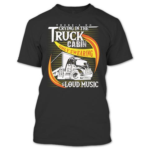 A black t-shirt with the shopify logo