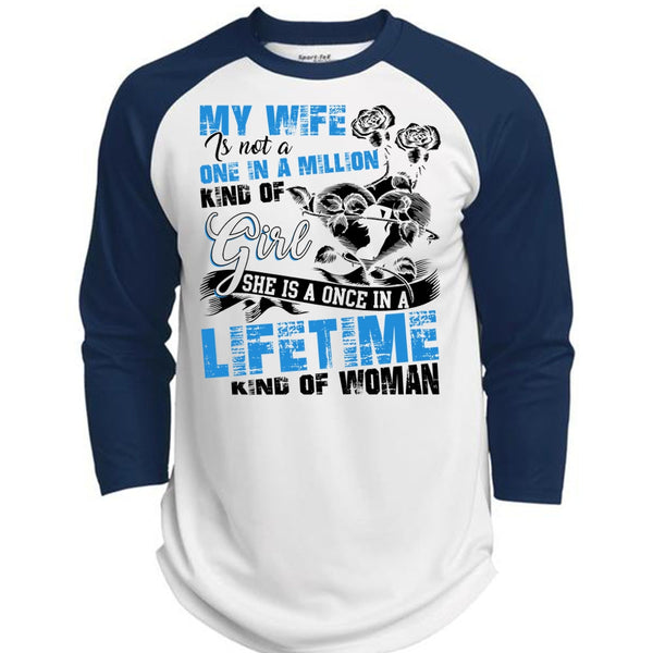 My Wife Is Not A One In A Million Kind Of Girl T Shirt, Being A Wife T Shirt, Awesome T-Shirts  (Polyester Game Baseball Jersey)