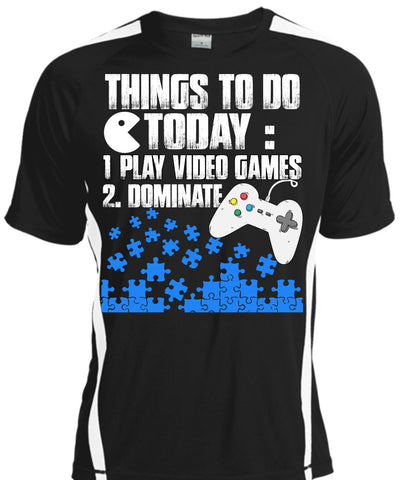 A black t-shirt with the shopify logo