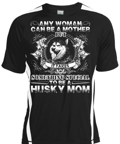 A black t-shirt with the shopify logo