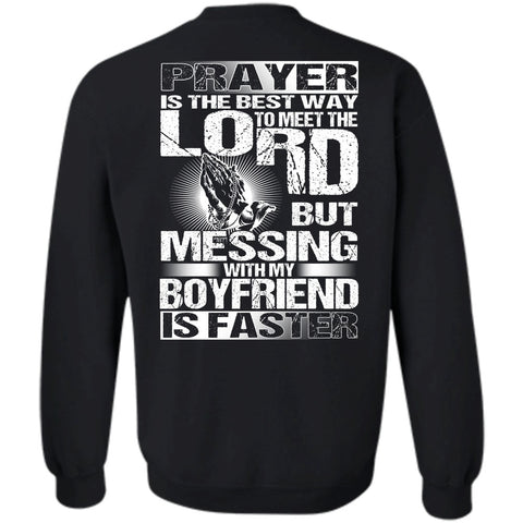 A black t-shirt with the shopify logo