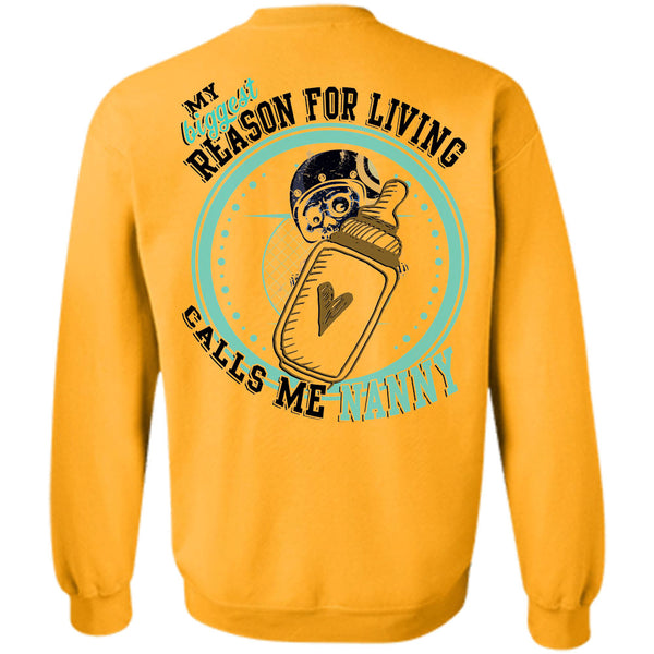 Being A Mother T Shirt, My Biggest Reason For Living Calls Me Nanny Sweatshirt