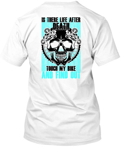 A black t-shirt with the shopify logo