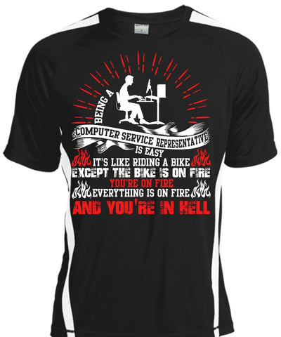 A black t-shirt with the shopify logo