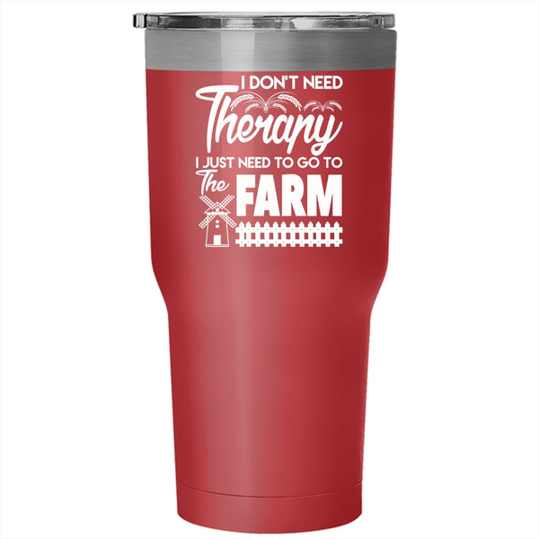 I Just Need To Go To The Farm Tumbler 30 oz Stainless Steel, Cute Farming Travel Mug