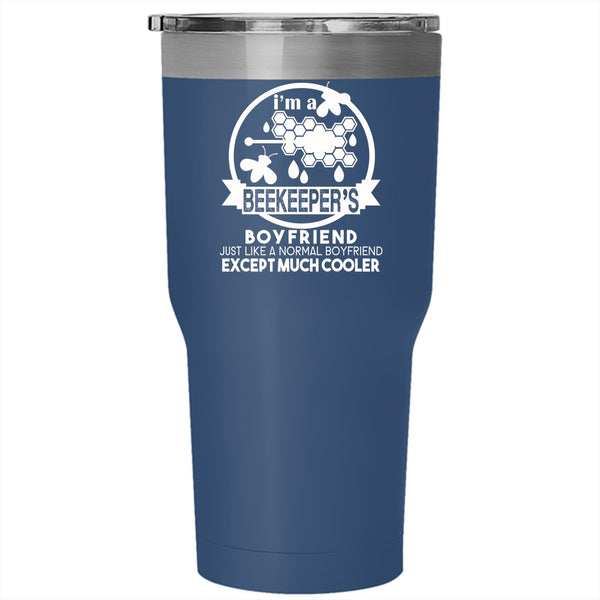 I'm A Beekeeper's Boyfriend Tumbler 30 oz Stainless Steel, Cute Couple Travel Mug