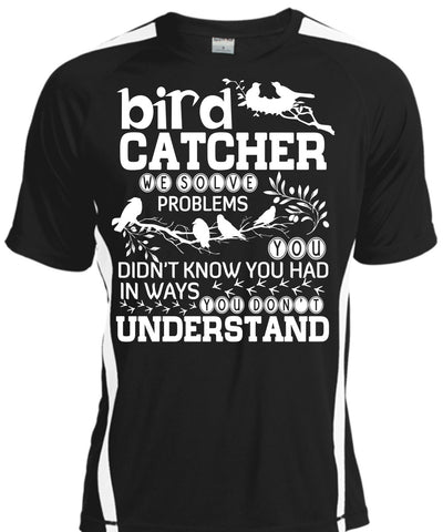 A black t-shirt with the shopify logo