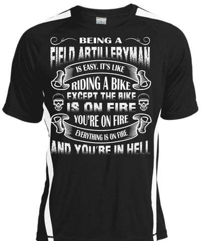 A black t-shirt with the shopify logo