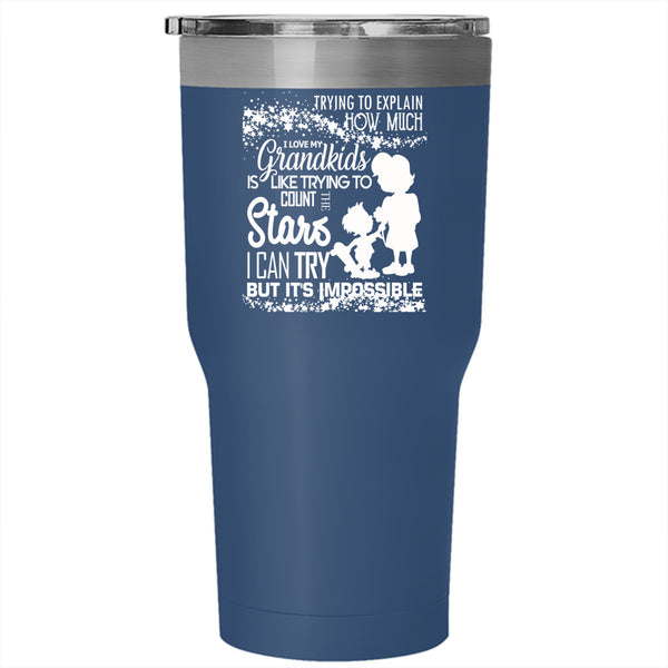 I Love My Grandkids Tumbler 30 oz Stainless Steel, Cool Grandmas Travel Mug