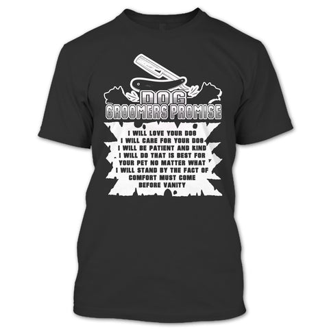 A black t-shirt with the shopify logo