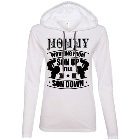 A black t-shirt with the shopify logo