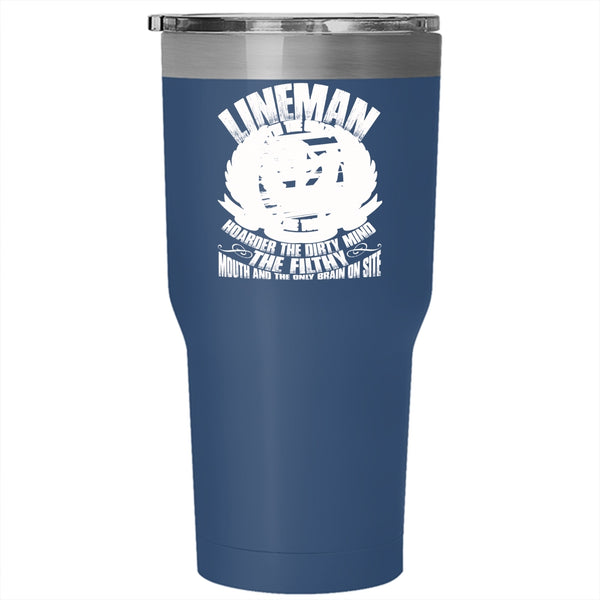 Lineman Tumbler 30 oz Stainless Steel, Awesome Gift For Linemans Travel Mug