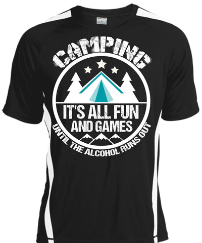 A black t-shirt with the shopify logo