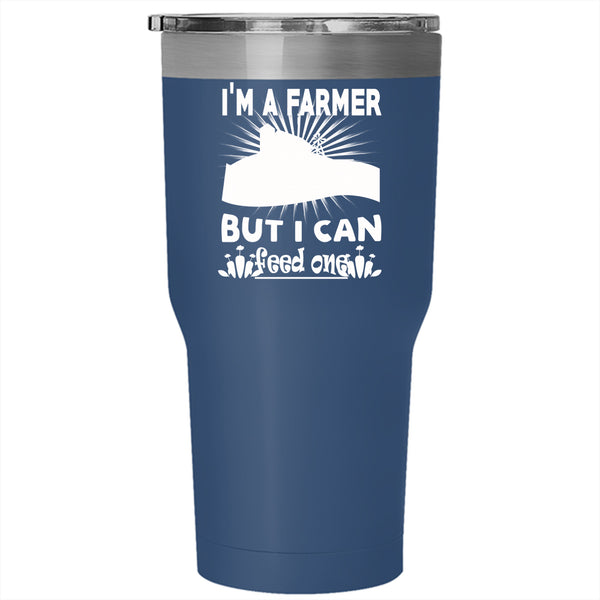 I'm A Farmer Tumbler 30 oz Stainless Steel, I Love Farming Travel Mug
