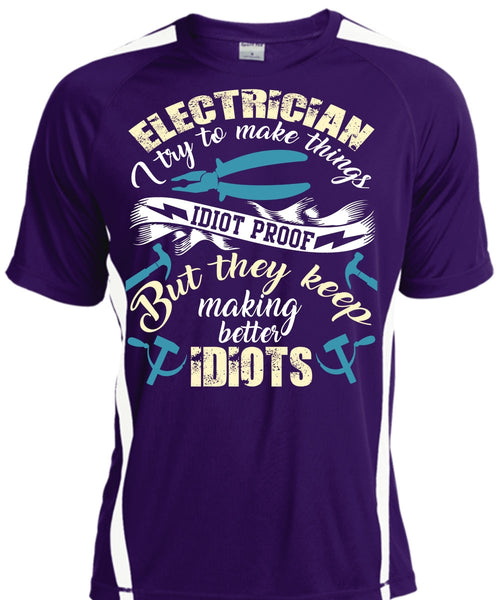 Electrician I Try To Make Things T Shirt, Being An Electrician T Shirt, Cool Shirt