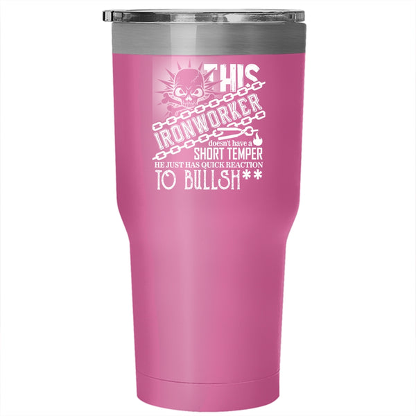 Ironworker Tumbler 30 oz Stainless Steel, Cool Ironworker Travel Mug
