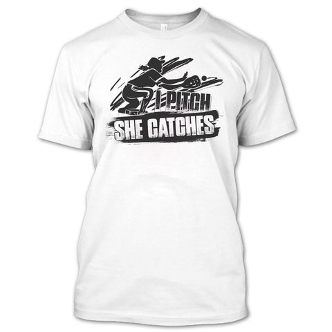 A black t-shirt with the shopify logo