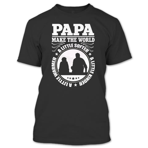 A black t-shirt with the shopify logo