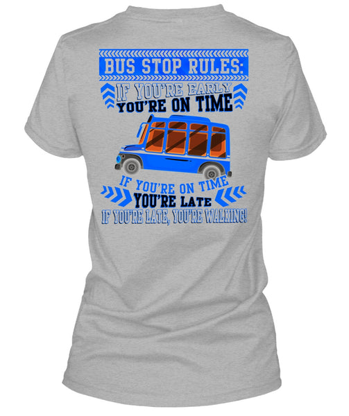Bus Stop Rules T Shirt, I Love Bus T Shirt