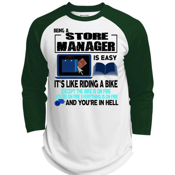 Being A Store Manager Is Easy T Shirt, I Love Manager T Shirt, Awesome T-Shirts  (Polyester Game Baseball Jersey)