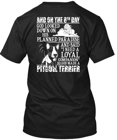 A black t-shirt with the shopify logo