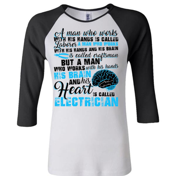 His Heart Is Called Electrician T Shirt, His Hands His Brain T Shirt, Awesome T-Shirts