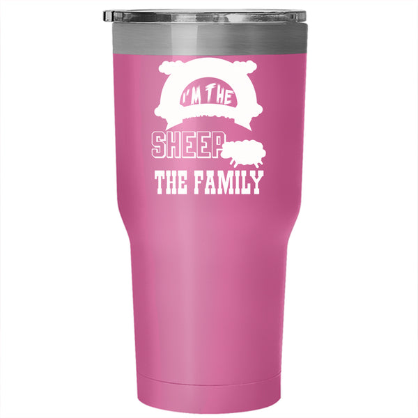 I'm The Rainbow Sheep Of The Family Tumbler 30 oz Stainless Steel, Cute Travel Mug