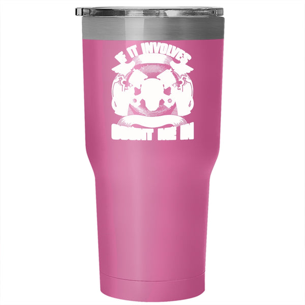 If It Involves Cars Beer And Women Tumbler 30 oz Stainless Steel, Gift For Female Mechanic Travel Mug