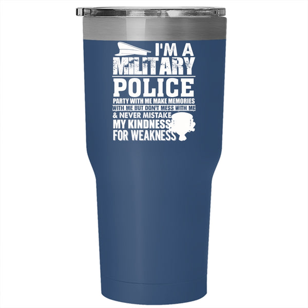 I'm A Military Police Tumbler 30 oz Stainless Steel, Awesome Policeman Travel Mug