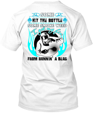 A black t-shirt with the shopify logo