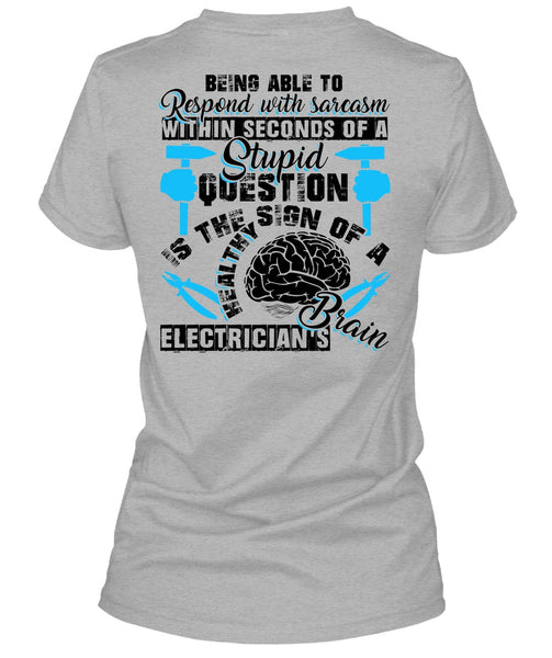 Electrician's Brain T Shirt, I Love Electrician T Shirt