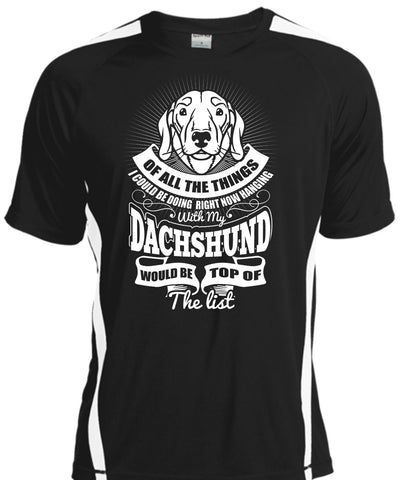 A black t-shirt with the shopify logo