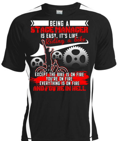 A black t-shirt with the shopify logo