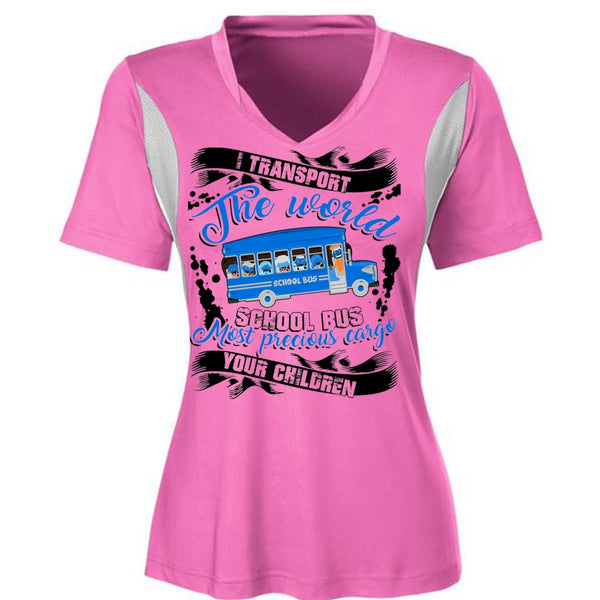 I Transport The World School Bus T Shirt, I Love Bus T Shirt, Awesome T-Shirts