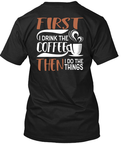 A black t-shirt with the shopify logo