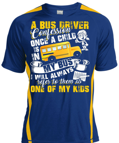 A Bus Driver Confession Once A Child T Shirt, I Love Bus T Shirt, Cool Shirt