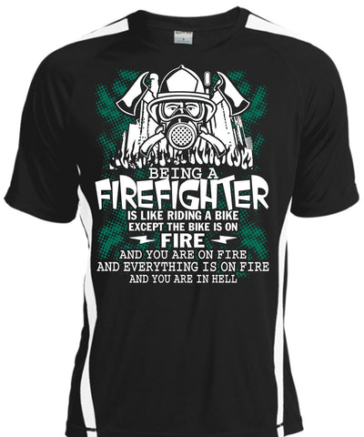 A black t-shirt with the shopify logo