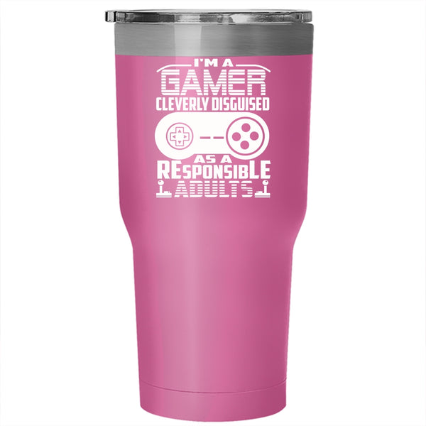 I'm A Gamer Tumbler 30 oz Stainless Steel, Cool Gift For Gamers Travel Mug