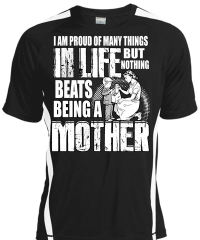 A black t-shirt with the shopify logo