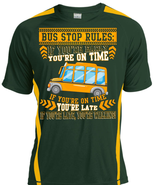 Bus Stop Rules T Shirt, Being A Bus Driver T Shirt, Cool Shirt