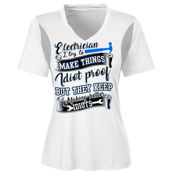 Electrician I Try To Make Things T Shirt, I Love Electrician T Shirt, Awesome T-Shirts
