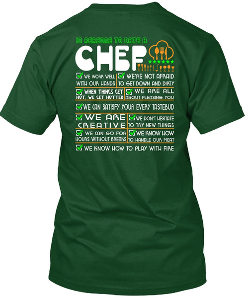 10 Reason To Date A Chef T Shirt, I Love Cooking T Shirt