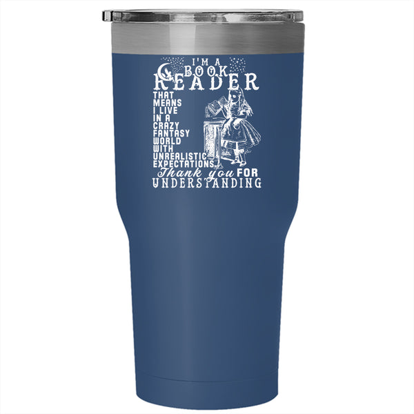 I'm A Book Reader Tumbler 30 oz Stainless Steel, Gift For My Daughter Travel Mug