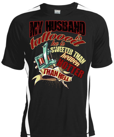 A black t-shirt with the shopify logo