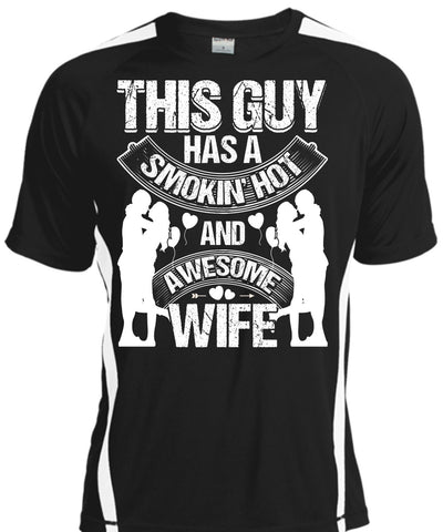 A black t-shirt with the shopify logo